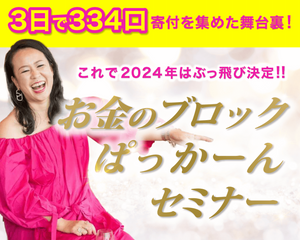 【お金のブロックぱっかーんセミナー】3日で334口寄付を集めた舞台裏！これで2024年はぶっ飛び決定！